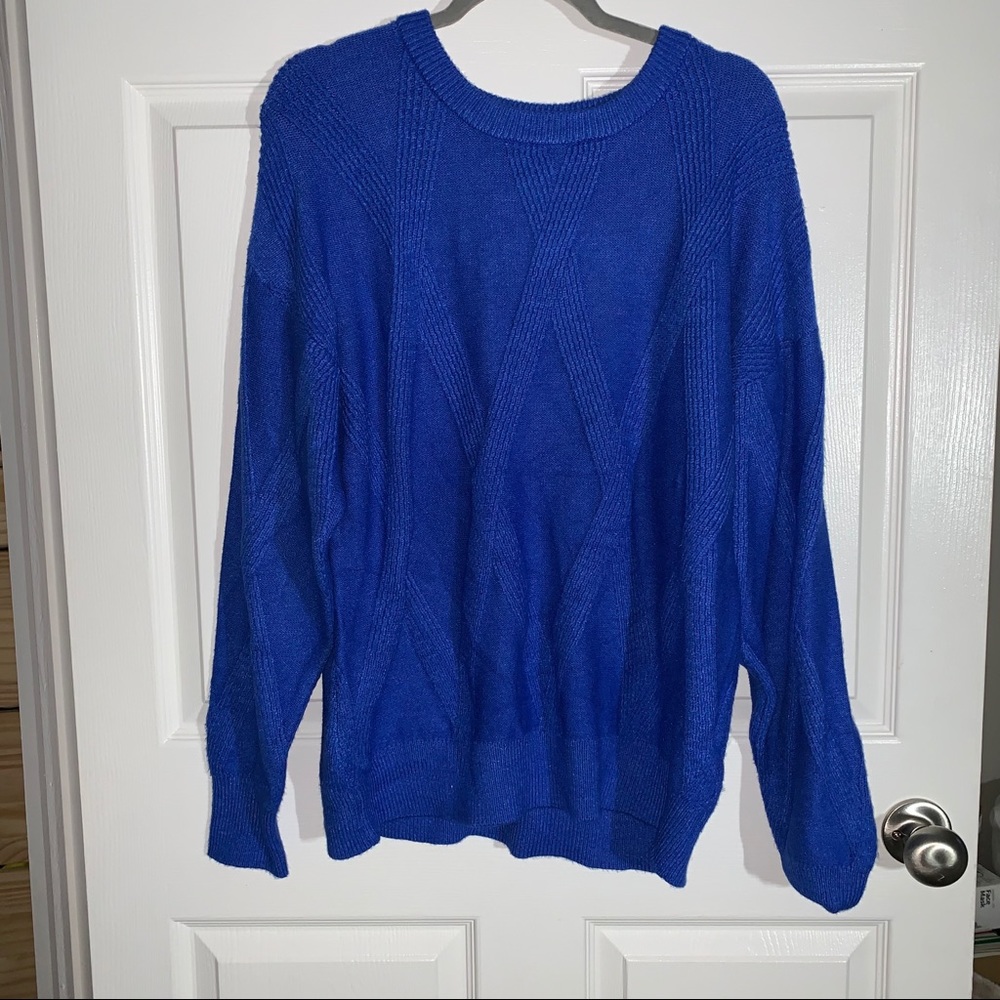 True blue sweater